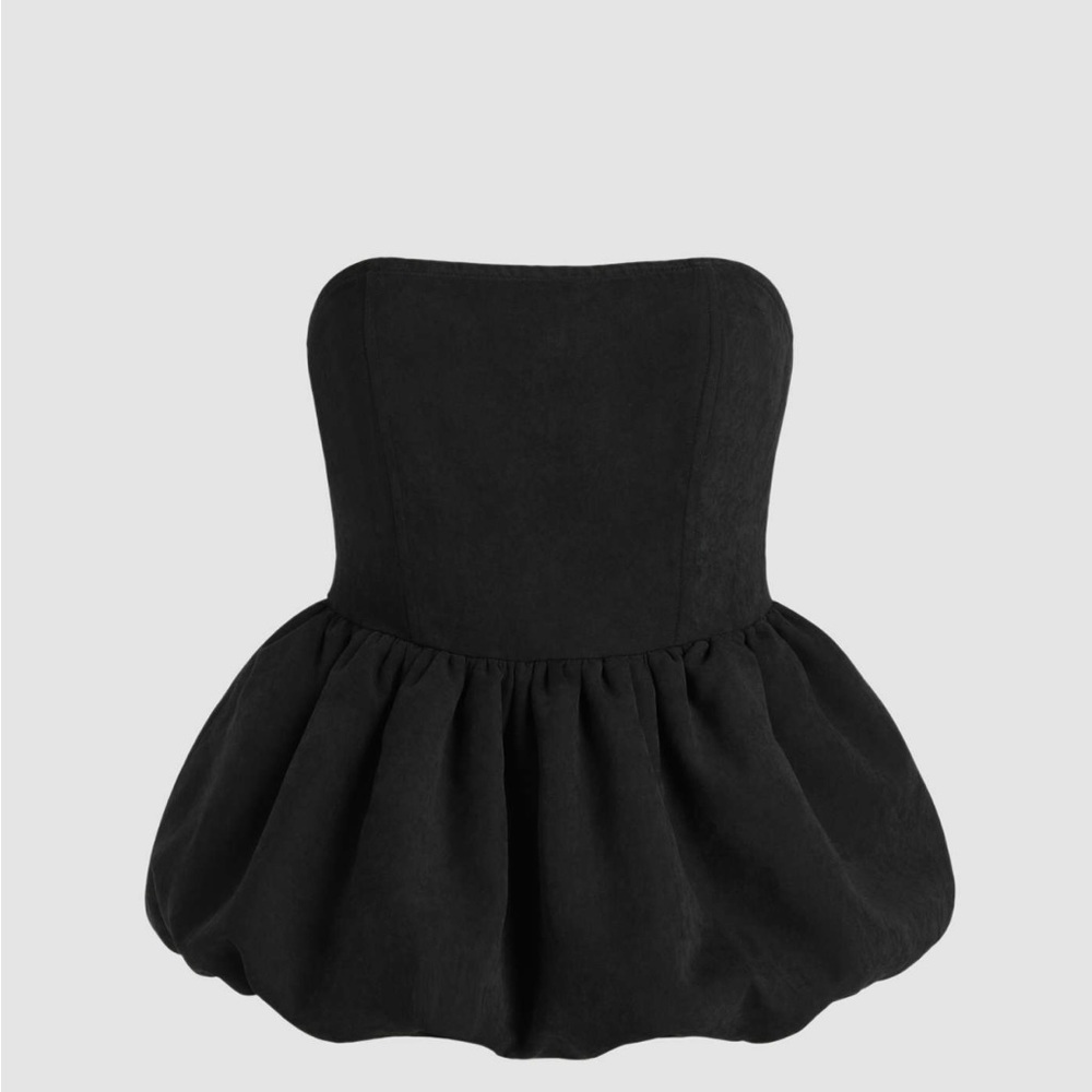 Black puff top & skirt NWT